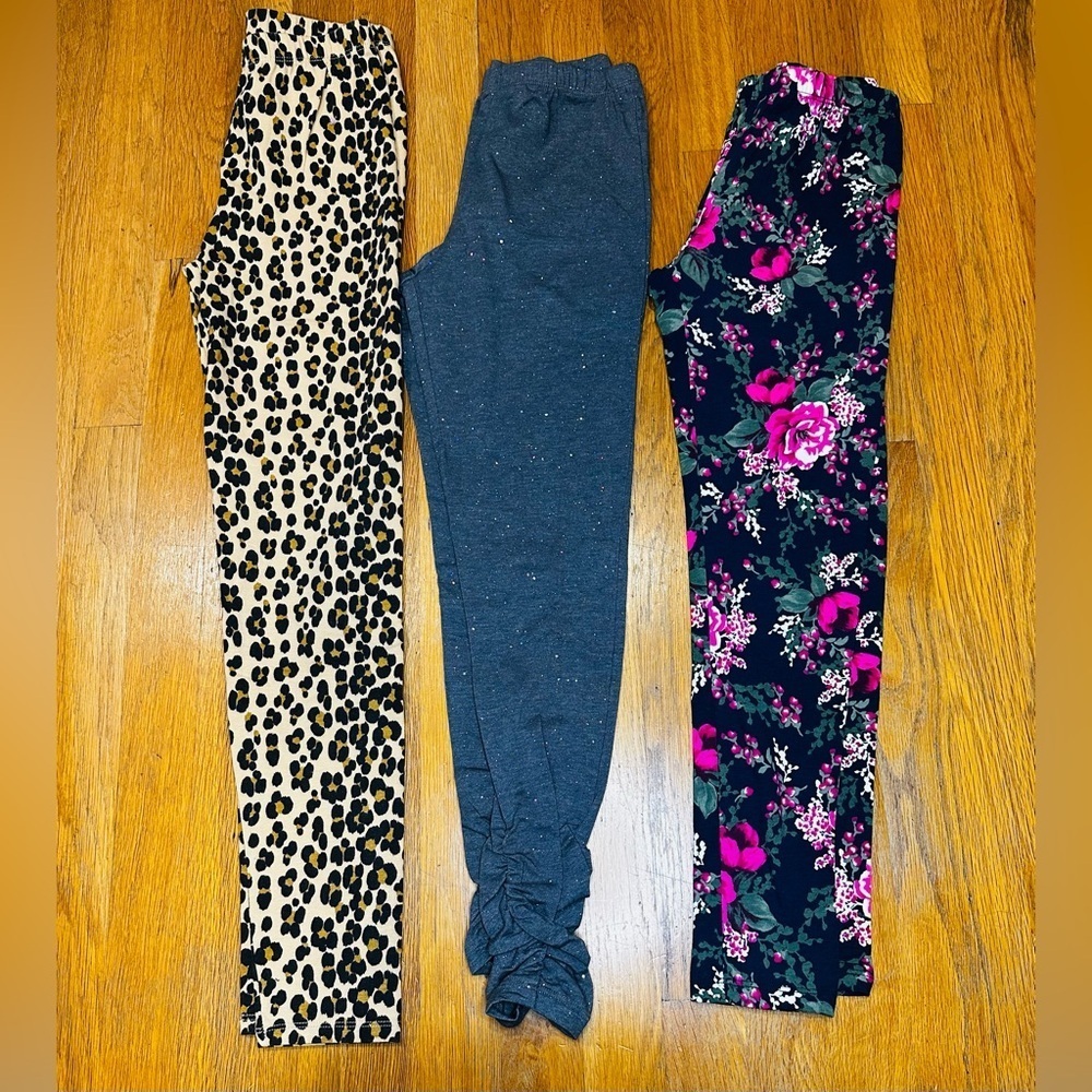 Bundle of 3 Girls Leggings – GAP Kids & The Children’s Place – Sizes 10/12–12